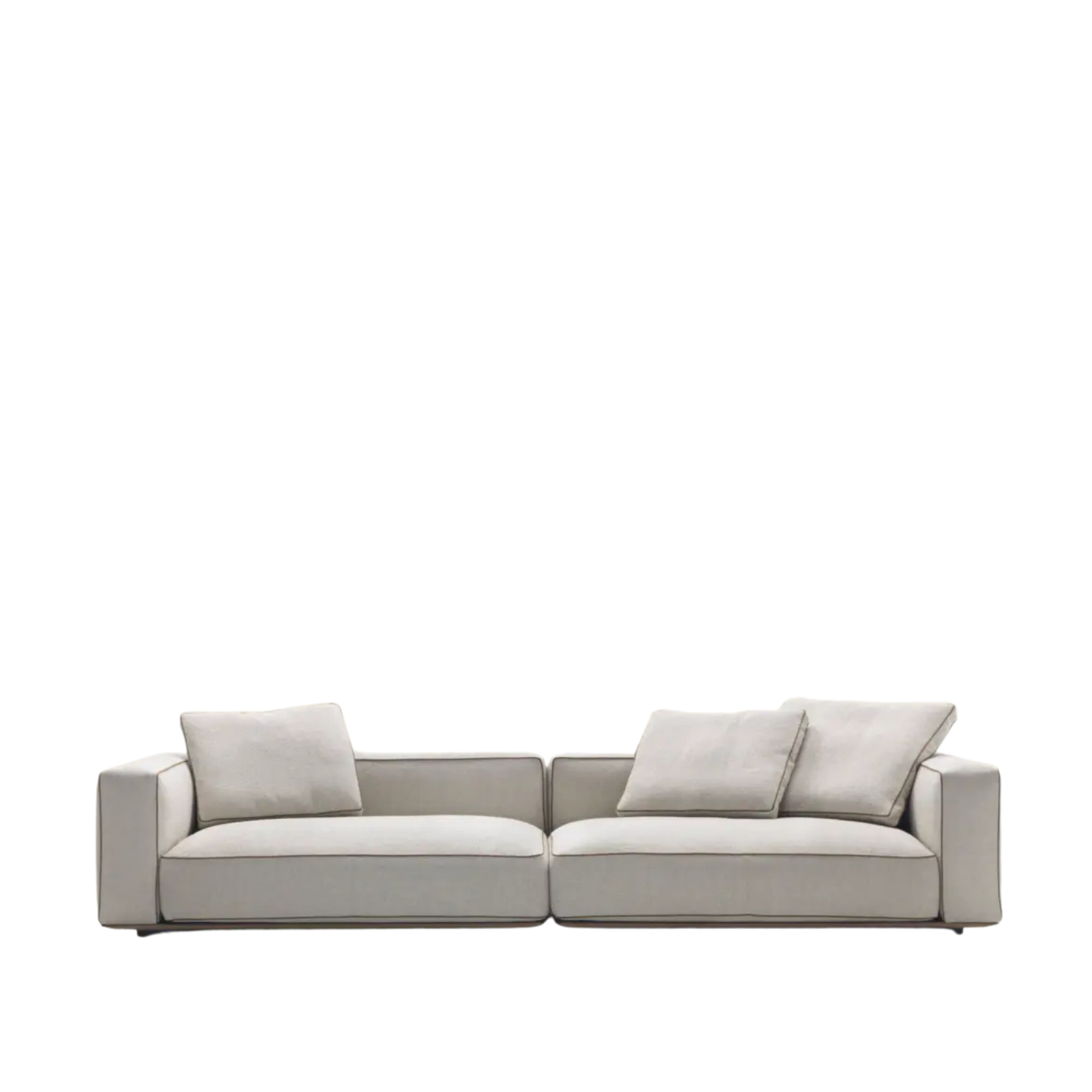 Sofa module da bò Grandemare bề thế cho phòng khách biệt thự An Phú Quận 2