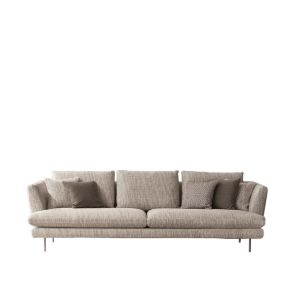 Sofa Lars phong cách tối giản tinh tế bọc da bò Ý cao cấp tại Estella Heights
