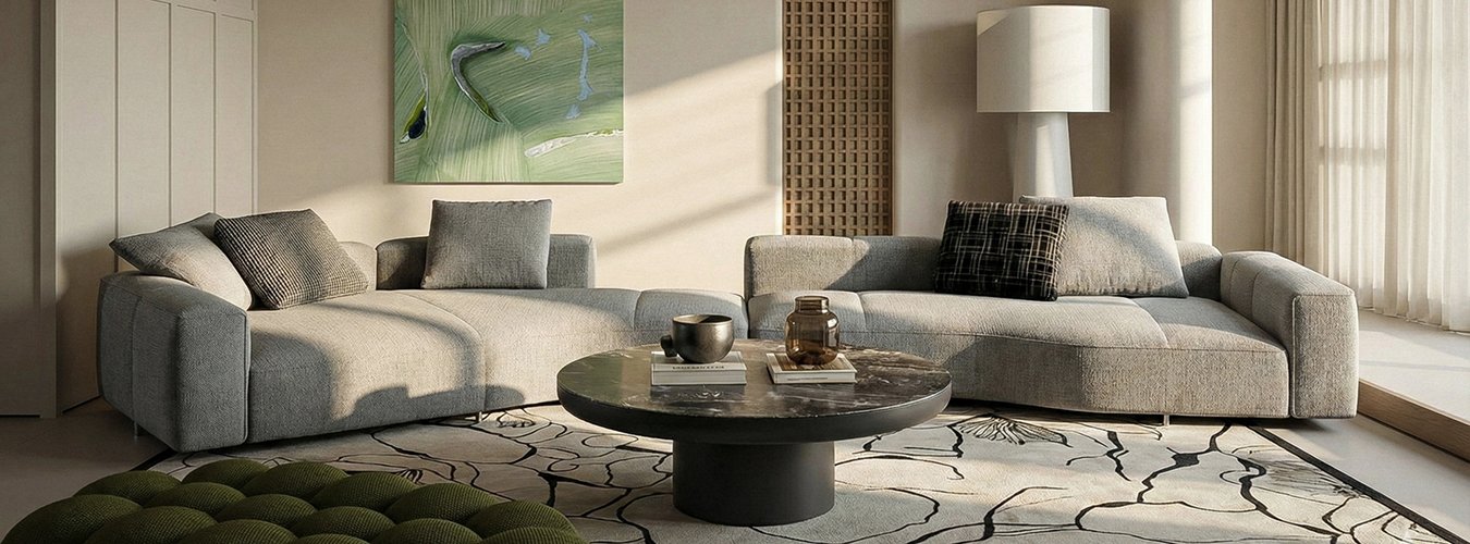 Mẫu sofa cao cấp da bò Ý và vải nhập khẩu Hana Casa